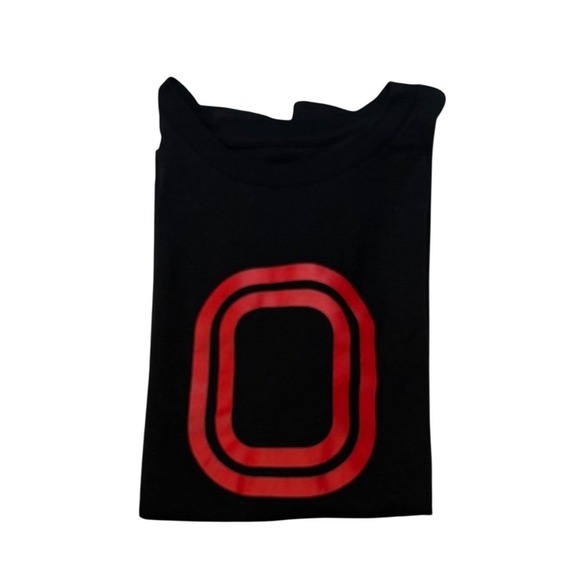 Overtime OT Classic Logo T-Shirt Black Red Size Kids XL (14) - Picture 3 of 5